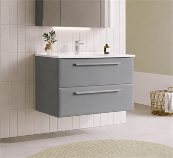 Orka Nuvola 100 cm Parlak Lake Gri Banyo Dolabı Alt Modül ve Lavabo, 5001661