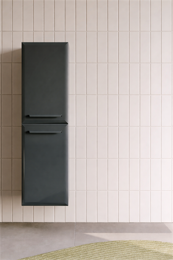 Orka Nuvola 40 cm Parlak Lake Antrasit Banyo Boy Çamaşır Dolabı, 3001702