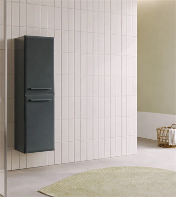 Orka Nuvola 40 cm Parlak Lake Antrasit Banyo Boy Çamaşır Dolabı, 3001702