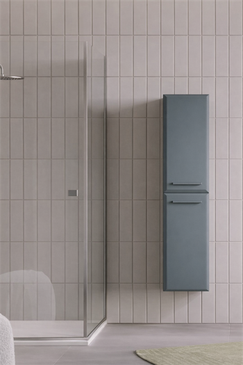 Orka Nuvola 40 cm Parlak Lake Gri Banyo Boy Çamaşır Dolabı, 3001700