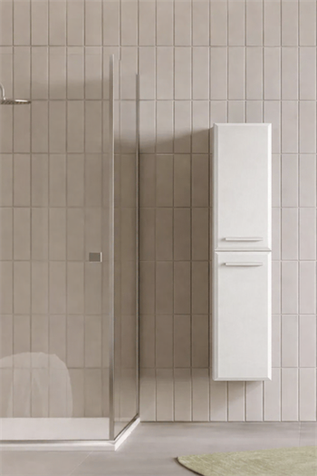 Orka Nuvola 40 cm Parlak Lake Kaşmir Banyo Boy Çamaşır Dolabı, 3001734