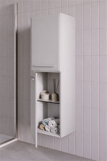 Orka Nuvola 40 cm Parlak Lake Kaşmir Banyo Boy Çamaşır Dolabı, 3001734