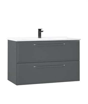 Orka Nuvola 65 cm Antrasit Banyo Dolabı Alt Modül ve Lavabo