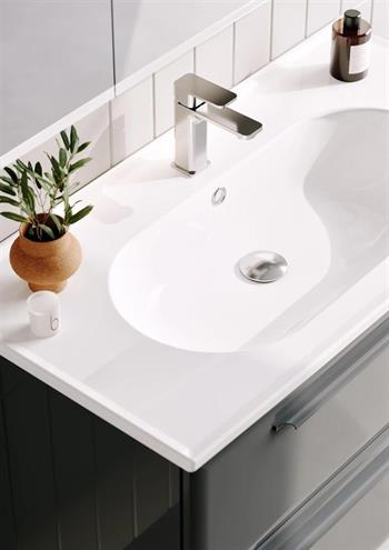 Orka Nuvola 80 cm Parlak Lake Antrasit Banyo Dolabı Alt Modül ve Lavabo, 5001656