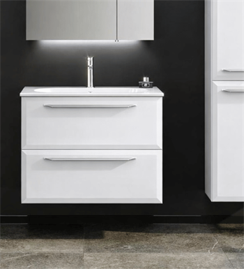 Orka Nuvola 80 cm Parlak Lake Beyaz Banyo Dolabı Alt Modül ve Lavabo, 5001652