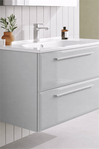 Orka Nuvola 80 cm Parlak Lake Kaşmir Banyo Dolabı Alt Modül ve Lavabo, 5001658