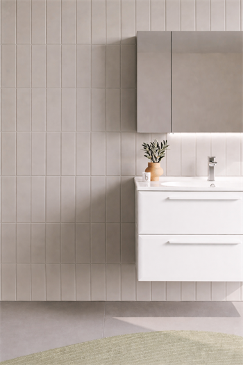 Orka Nuvola Banyo Dolabı Takımı, 100 cm, Parlak Lake Beyaz (Ledli-Dolaplı Ayna), 5004183