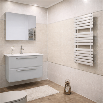 Orka Nuvola Banyo Dolabı Takımı, 80 cm, Parlak Lake Kaşmir (Ledli-Dolaplı Ayna), 5004184