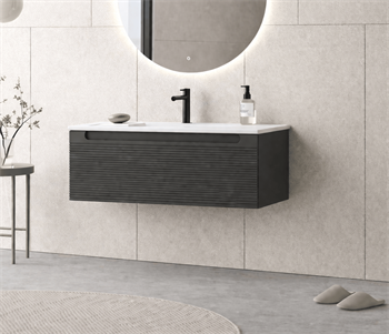 Orka Olbia 100 cm Mat Antrasit Banyo Dolabı Alt Modül ve Lavabo , 5006682