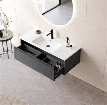 Orka Olbia 100 cm Mat Antrasit Banyo Dolabı Alt Modül ve Lavabo , 5006682