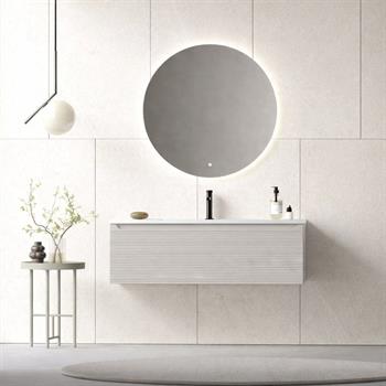 Orka Olbia Banyo Dolabı Takımı, 100 cm, Mat Kaşmir (Ledli Ayna), 5006690