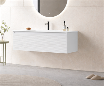 Orka Olbia 120 cm Mat Beyaz Banyo Dolabı Alt Modül ve Lavabo , 5006683