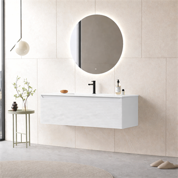 Orka Olbia 120 cm Mat Beyaz Banyo Dolabı Takımı , 5006692