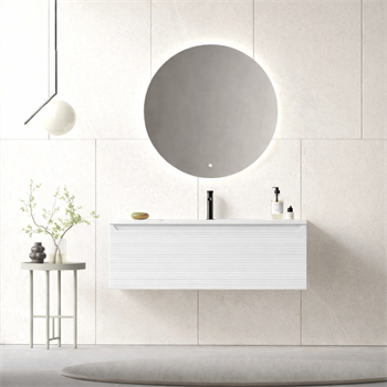 Orka Olbia 120 cm Mat Beyaz Banyo Dolabı Takımı , 5006692