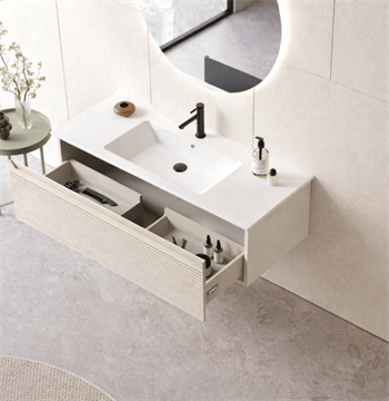 Orka Olbia 120 cm Mat Kaşmir Banyo Dolabı Alt Modül ve Lavabo , 5006684