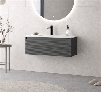 Orka Olbia 80 cm Mat Antrasit Banyo Dolabı Alt Modül ve Lavabo , 5006679