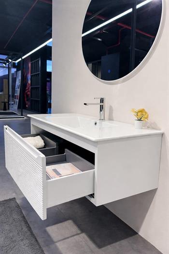 Orka Olbia 80 cm Mat Beyaz Banyo Dolabı Alt Modül ve Lavabo , 5006677