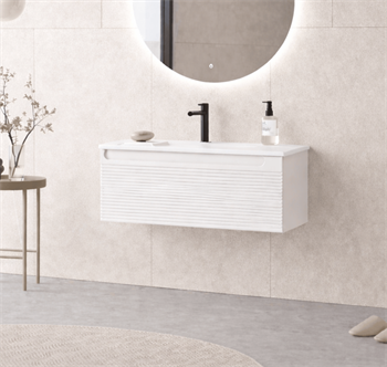 Orka Olbia 80 cm Mat Beyaz Banyo Dolabı Alt Modül ve Lavabo , 5006677
