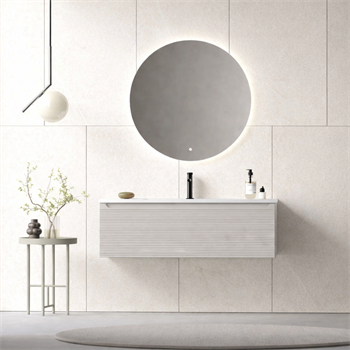 Orka Olbia Banyo Dolabı Takımı, 120 cm, Mat Kaşmir (Ledli Ayna), 5006693