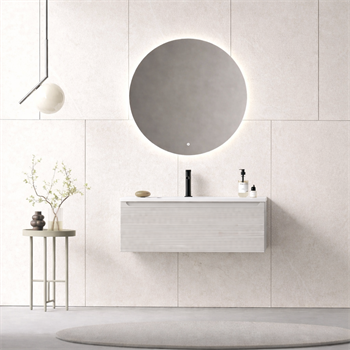Orka Olbia Banyo Dolabı Takımı, 80 cm, Mat Kaşmir (Ledli Ayna), 5006687