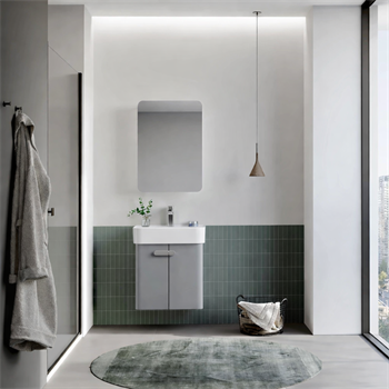 Orka Orbit Banyo Dolabı Takımı, 55 cm, Parlak Lake Gri (Dolaplı Ayna), 5000608