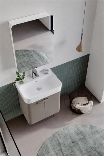 Orka Orbit Banyo Dolabı Takımı, 55 cm, Parlak Lake Vizon (Dolaplı Ayna), 5009222