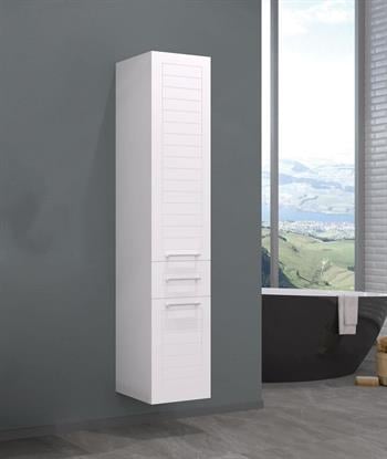 Orka Perge 35 cm Beyaz Banyo Boy Çamaşır Dolabı