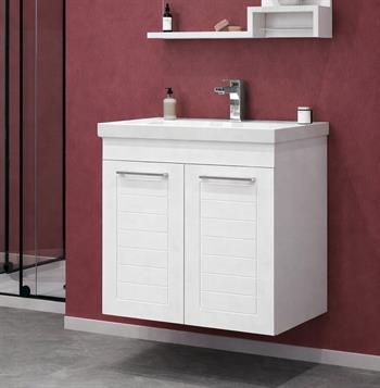 Orka Perge 65 cm Beyaz Banyo Dolabı Alt Modül ve Lavabo, 5001734