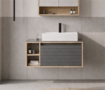 Orka Prato 100 cm Banyo Dolabı Alt Modül ve Lavabo Legnano/Antrasit, 5003627