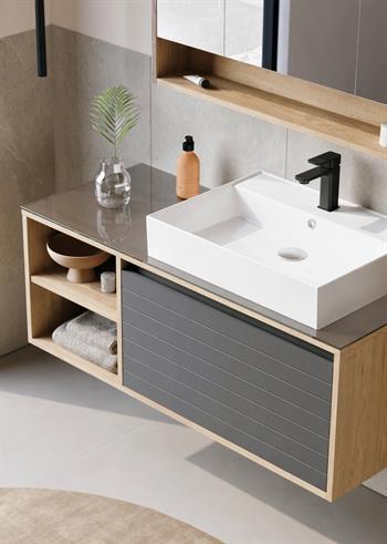 Orka Prato 100 cm Banyo Dolabı Alt Modül ve Lavabo Legnano/Antrasit, 5003627