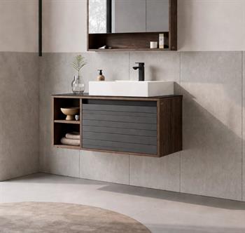 Orka Prato 100 cm Banyo Dolabı Alt Modül ve Lavabo Navaro/Antrasit, 5003631