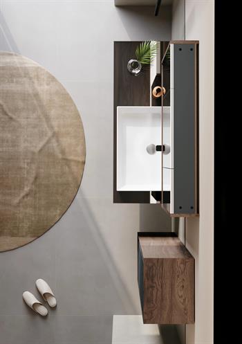 Orka Prato 100 cm Banyo Dolabı Takımı Navaro/Antrasit (Dolaplı Ayna), 5003634