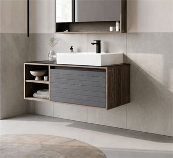 Orka Prato 120 cm Banyo Dolabı Alt Modül ve Lavabo Navaro/Antrasit, 5003632