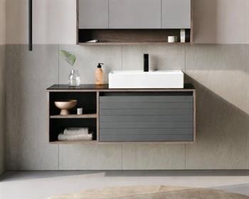 Orka Prato 120 cm Banyo Dolabı Alt Modül ve Lavabo Navaro/Antrasit, 5003632