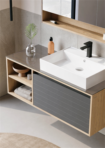 Orka Prato 120 cm Banyo Dolabı Alt Modül ve Lavabo Legnano/Antrasit, 5003623