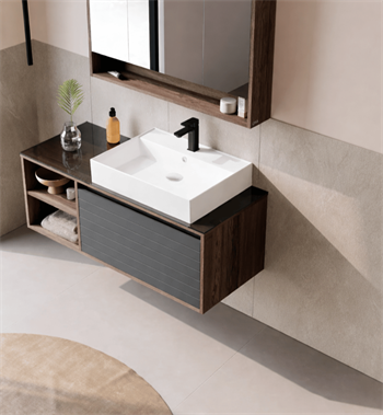 Orka Prato 120 cm Banyo Dolabı Alt Modül ve Lavabo Navaro/Antrasit, 5003632