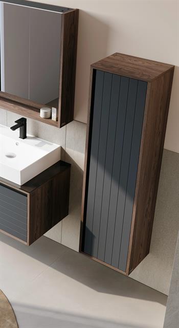 Orka Prato 40 cm Banyo Boy Çamaşır Dolabı Navaro/Antrasit, 3010027