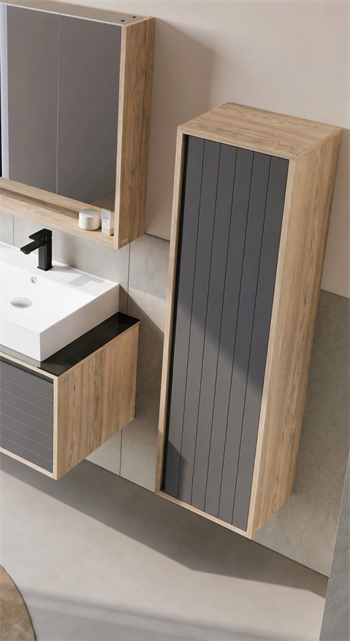 Orka Prato 40 cm Banyo Boy Çamaşır Dolabı Legnano/Antrasit, 3010026