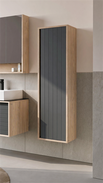 Orka Prato 40 cm Banyo Boy Çamaşır Dolabı Legnano/Antrasit, 3010026