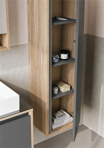 Orka Prato 40 cm Banyo Boy Çamaşır Dolabı Legnano/Antrasit, 3010026