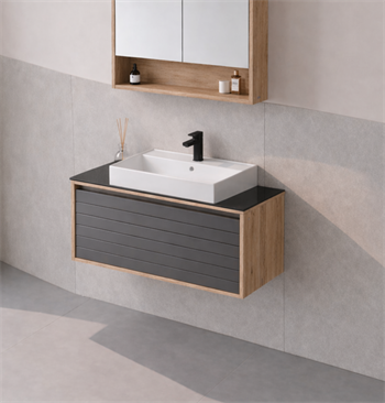 Orka Prato 80 cm Banyo Dolabı Alt Modül ve Lavabo Legnano/Antrasit, 5003628