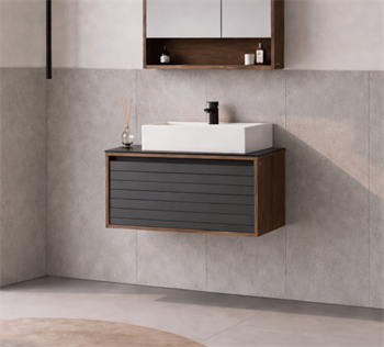 Orka Prato 80 cm Banyo Dolabı Alt Modül ve Lavabo Navaro/Antrasit, 5003630