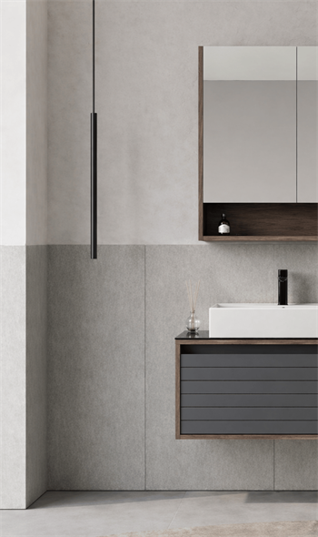 Orka Prato 80 cm Banyo Dolabı Takımı Navaro/Antrasit (Dolaplı Ayna), 5003633