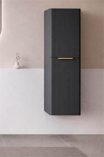 Orka Procıda 40 Cm Mat Antrasit / Altın Kulplu Banyo Boy Dolabı, 3009338