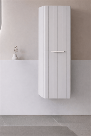 Orka Procıda 40 Cm Mat Beyaz / Krom Kulplu Banyo Boy Dolabı, 3009341