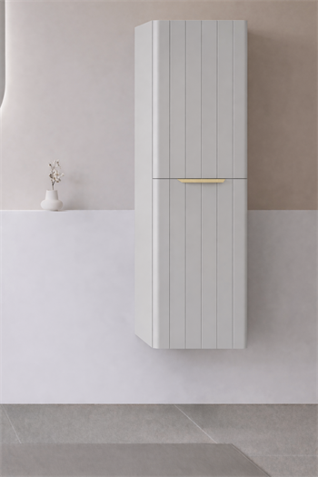 Orka Procıda 40 Cm Mat Kaşmir / Altın Kulplu Banyo Boy Dolabı, 3009339
