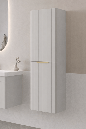 Orka Procıda 40 Cm Mat Kaşmir / Altın Kulplu Banyo Boy Dolabı, 3009339