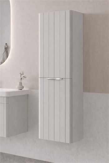 Orka Procıda 40 Cm Mat Kaşmir / Krom Kulplu Banyo Boy Dolabı, 3009343