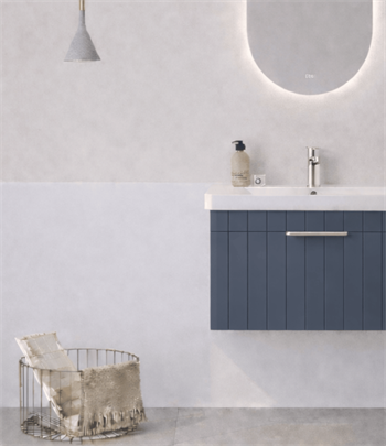 Orka Procıda 60 cm Mat Antrasit / Krom Kulplu ,Banyo Dolabı Alt Modül ve Lavabo, 5007206