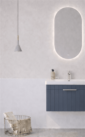 Orka Procıda Banyo Dolabı Takımı, 60 cm, Mat Antrasit (Ledli Ayna-Krom Kulp, 5007230